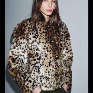 Zara Animal  Print Jacket